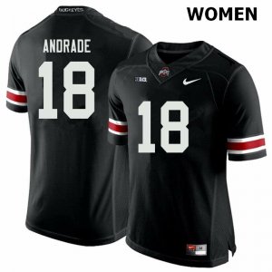 Women's Ohio State Buckeyes #18 J.P. Andrade Black Nike NCAA College Football Jersey New Style PWT6044BB